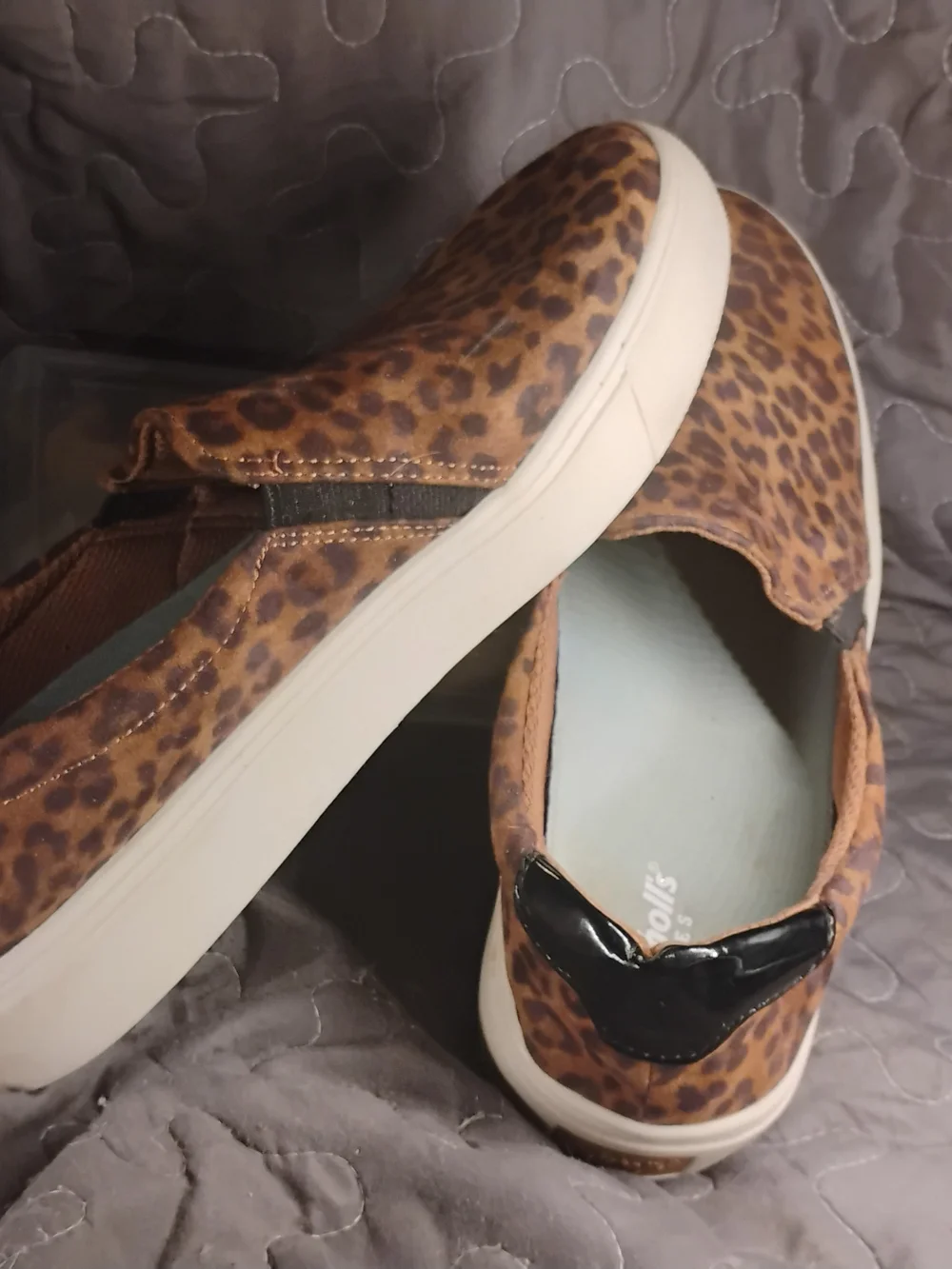 Dr. Scholl's Leopard Slip-On Sneakers - Brown Size 8.5m